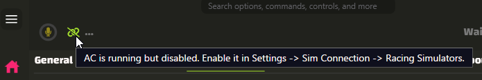 Icon shown when simulator runs and isn't enabled in DRE