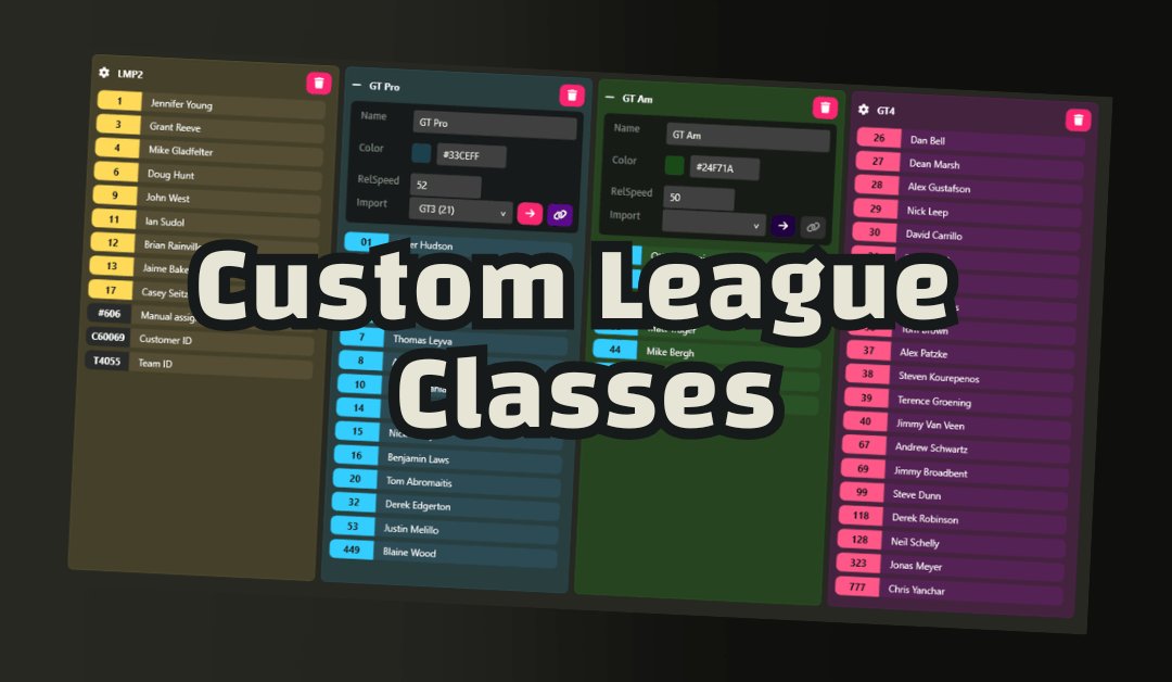 Your League Classes, Not the Sim’s